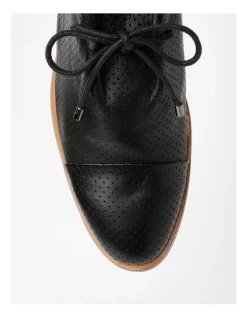 Buy ❤️ Zazou Rebellion Perferated Leather Flat 👟 Shoes In Black ✔️ -Flats Sales Store unnamed file 1018