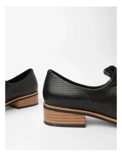 Buy ❤️ Zazou Rebellion Perferated Leather Flat 👟 Shoes In Black ✔️ -Flats Sales Store unnamed file 1019