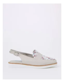 Budget 👏 Zazou Peter Flat 👟 Shoes In Grey Leather 🥰