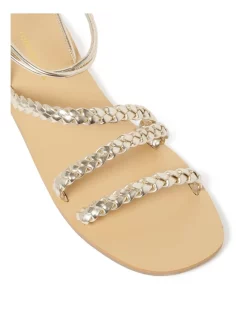 Cheapest 🔔 Forever New Kris Braided 🩴 Sandal In Gold 🎁 -Flats Sales Store unnamed file 1578