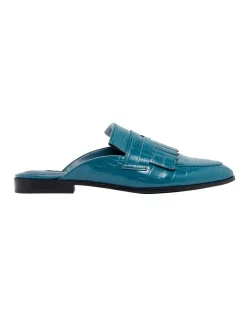 Discount 🎉 Nine West Kilts Teal Flat Mules 😉