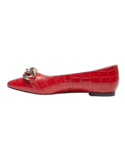 Hot Sale 😉 Sandler Lacey Red Croc Print Flat 👟 Shoes 😍 -Flats Sales Store unnamed file 1854