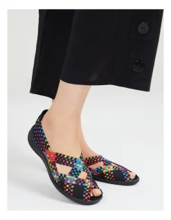 New ❤️ Taking Shape Woven Stretch Covered 🩴 Sandal Multi 😀 -Flats Sales Store unnamed file 1929