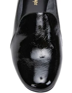 Cheap ✨ Wide Steps Castle Black Crinkle Patent Flat 👟 Shoes 🛒 -Flats Sales Store unnamed file 1985