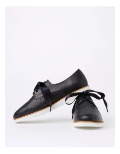 Buy ✨ Zazou Punchy Flat 👟 Shoes In Navy Leather 👍 -Flats Sales Store unnamed file 2