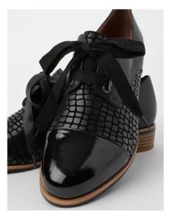 Outlet ✔️ Zazou Avril Black Lace-Up Brogues 🛒 -Flats Sales Store unnamed file 2054