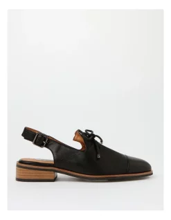 Deals 🤩 Zazou Rumor Leather Flat 👟 Shoes In Black ✔️