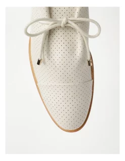 Best reviews of ✔️ Zazou Rebellion Perferated Leather Flat 👟 Shoes In Cream 🤩 -Flats Sales Store unnamed file 2106