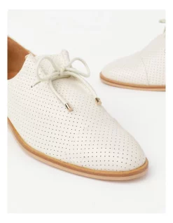 Best reviews of ✔️ Zazou Rebellion Perferated Leather Flat 👟 Shoes In Cream 🤩 -Flats Sales Store unnamed file 2108