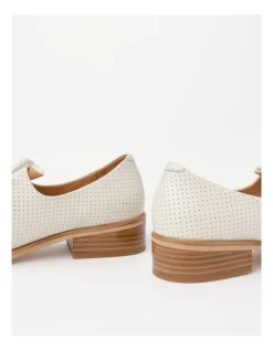 Best reviews of ✔️ Zazou Rebellion Perferated Leather Flat 👟 Shoes In Cream 🤩 -Flats Sales Store unnamed file 2109