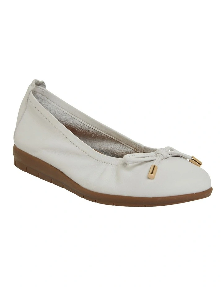 Cheapest π₯ Active Flex By Easy Steps Barton Flat π Shoes In White Leather β 4 Cheapest π₯ Active Flex By Easy Steps Barton Flat π Shoes In White Leather β - Image 2