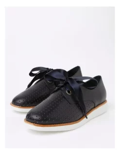 Buy ✨ Zazou Punchy Flat 👟 Shoes In Navy Leather 👍 -Flats Sales Store unnamed file 3