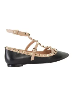 Coupon 🧨 Pink Inc Inez Black Kid/Nude Flat 👟 Shoes 🧨 -Flats Sales Store unnamed file 387