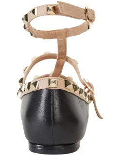 Coupon 🧨 Pink Inc Inez Black Kid/Nude Flat 👟 Shoes 🧨 -Flats Sales Store unnamed file 388