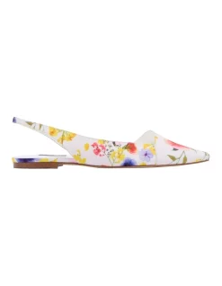 Promo ⭐ Nine West Beads Flats In White Floral 🛒