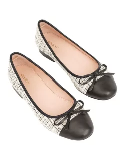 Best Pirce ⭐ Review Ana Tweed Ballet 👟 Shoes Black/White 🎁 -Flats Sales Store unnamed file 603