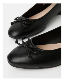 Coupon ❤️ Miss Shop Robyn Leather Low Heeled Flats In Black ⭐ -Flats Sales Store unnamed file 614