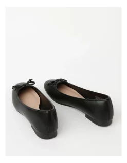 Coupon ❤️ Miss Shop Robyn Leather Low Heeled Flats In Black ⭐ -Flats Sales Store unnamed file 615