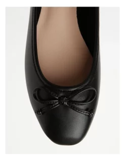 Coupon ❤️ Miss Shop Robyn Leather Low Heeled Flats In Black ⭐ -Flats Sales Store unnamed file 616