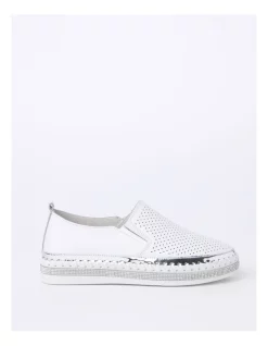 New 🌟 Regatta Chloe Leather 👟 Shoe In White 👏