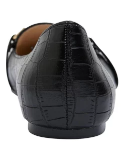 Cheapest 🌟 Ravella Radical Flat 👟 Shoes In Black Croc Smooth 🥰 -Flats Sales Store unnamed file 839