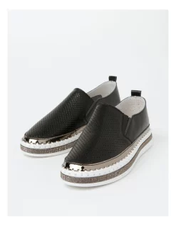 Coupon ⌛ Regatta Chloe Leather Flat 👟 Shoes In Black ✨ -Flats Sales Store unnamed file 976